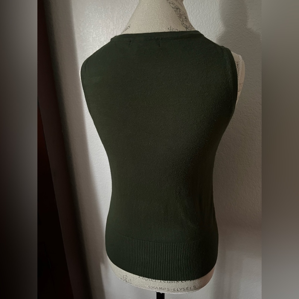 Small Grace Elements Green Sleeveless Sweater - image 4